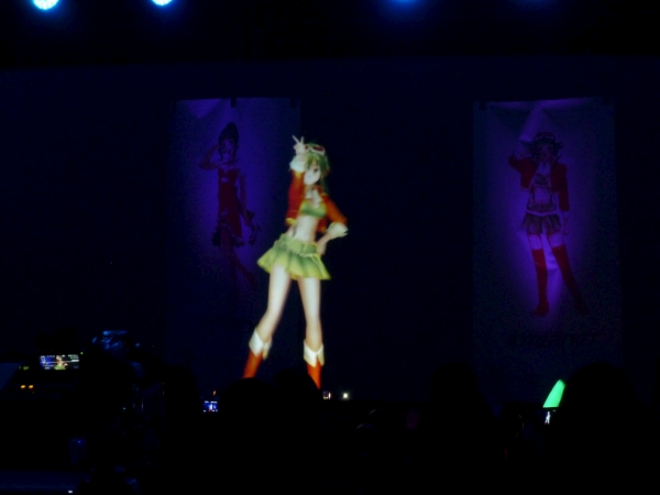GUMI doing a dance onstage